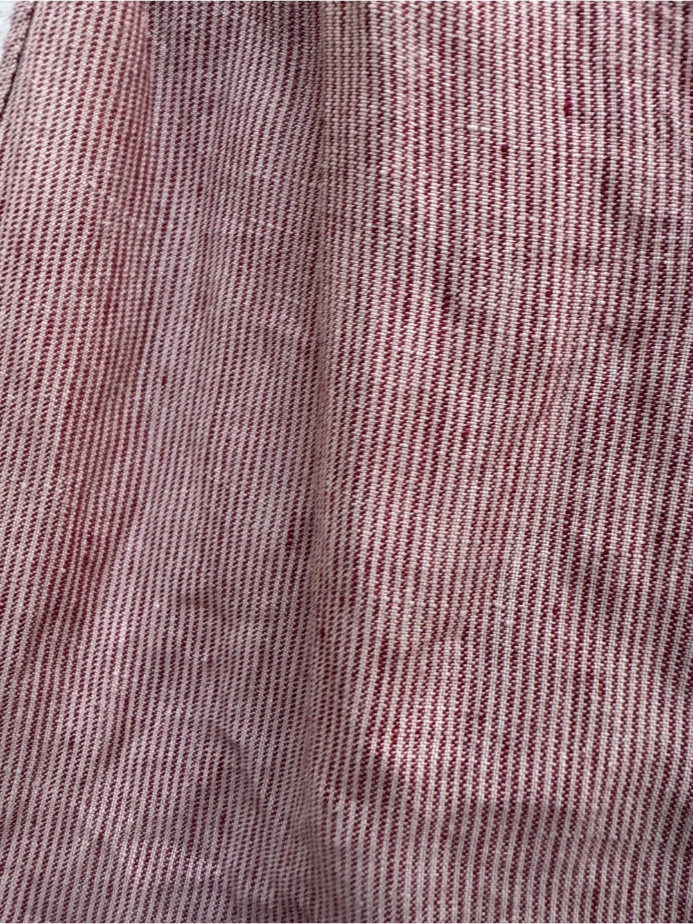 Poetry Yarn Dyed Linen V-Neck Maxi Dress in Red Minimalist Summer - Picture 10 of 16